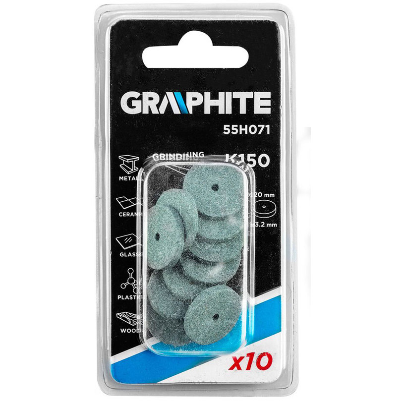 GRAPHITE ДИСК ЗА ШЛАЙФАНЕ 20X2MM 10 БР GRAPHITE ДИСК ЗА ШЛАЙФАНЕ 20X2MM 10 БР