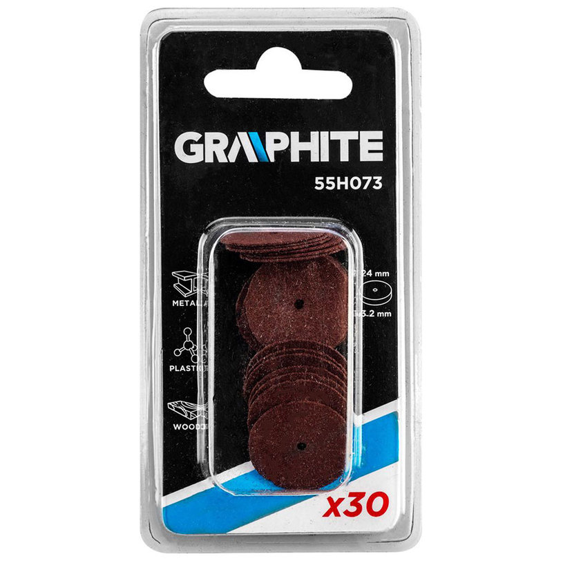 GRAPHITE УНИВ.ДИСК ЗА РЯЗАНЕ 24X2MM 30БР GRAPHITE УНИВ.ДИСК ЗА РЯЗАНЕ 24X2MM 30БР