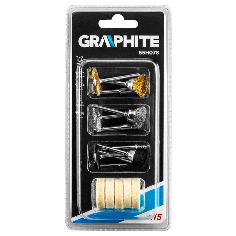GRAPHITE К-КТ ЗА МУЛТИФУНК. МАШИНА 15БР GRAPHITE К-КТ ЗА МУЛТИФУНК. МАШИНА 15БР