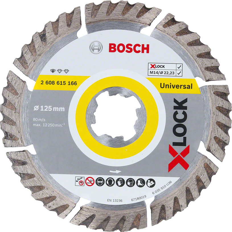 BOSCH УНИВ. ДИАМ. ДИСК. 1.6X125MM X-LOCK BOSCH УНИВ. ДИАМ. ДИСК. 1.6X125MM X-LOCK