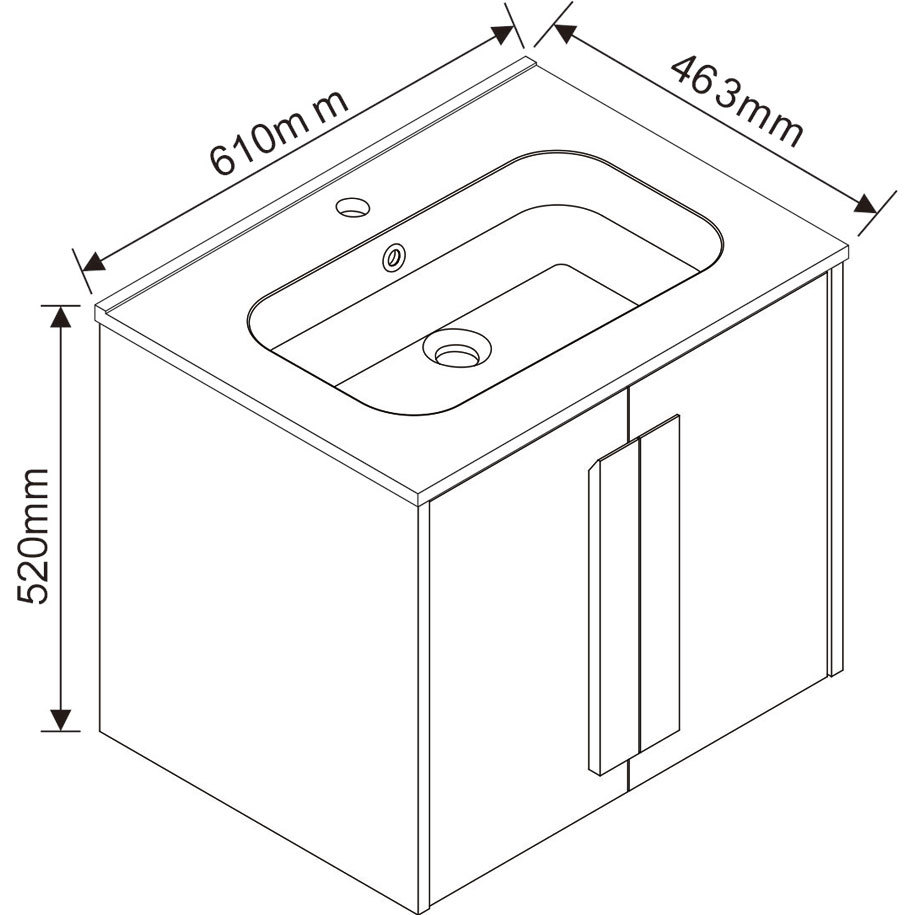 PVC with melamine finish — built for bathroom humidity