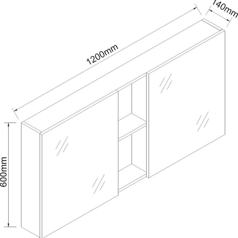 #ШКАФ С ОГЛ. КАРОЛАН 120СМ 6014-120NEW^ #ШКАФ С ОГЛ. КАРОЛАН 120СМ 6014-120NEW^