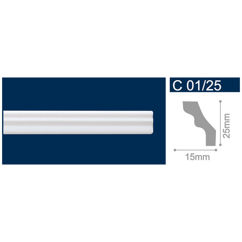 XPS КОРНИЗ C01/25 2 M 200 БР. КАШОН XPS КОРНИЗ C01/25 2 M 200 БР. КАШОН
