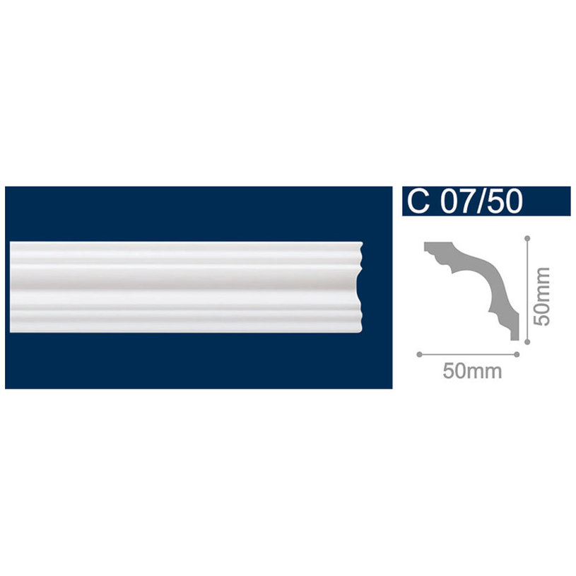 XPS КОРНИЗ C07/50 2 M 62 БР. КАШОН XPS КОРНИЗ C07/50 2 M 62 БР. КАШОН