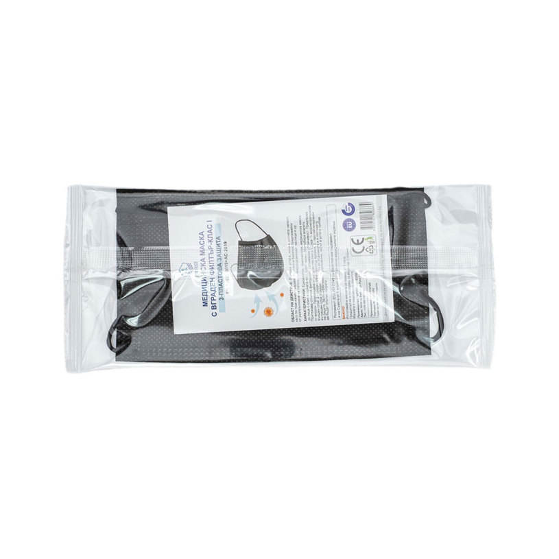 *ТРИСЛОЙНА ЕДНОКР.МАСКА 1БР. ЧЕРЕН *ТРИСЛОЙНА ЕДНОКР.МАСКА 1БР. ЧЕРЕН