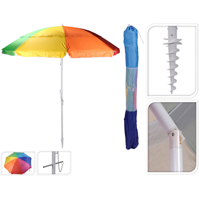 ПЛАЖЕН ЧАДЪР С ВИНТ ф220x UPF 50+ ПЛАЖЕН ЧАДЪР С ВИНТ ф220x UPF 50+