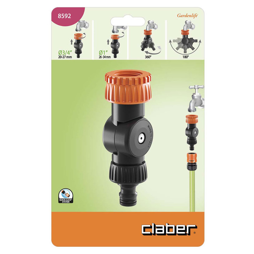 CLABER ВЪРТЯЩ ЪГЛОВ АДАПТЕР 3/4-1''8592 CLABER ВЪРТЯЩ ЪГЛОВ АДАПТЕР 3/4-1''8592