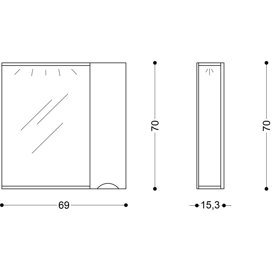 Mirrored door that hides the clutter