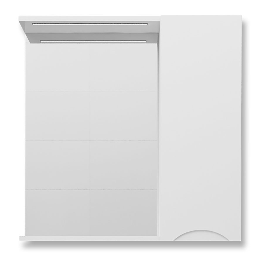 VISOTA POLINA 76 Bathroom Mirror Cabinet, Right-Hand, White