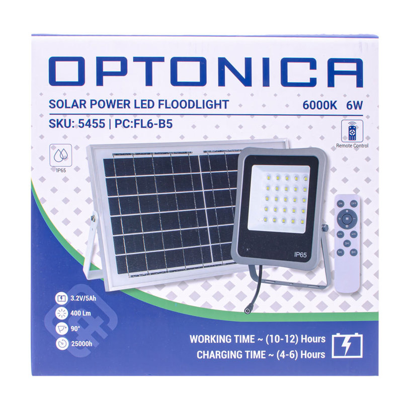 LED СОЛАРЕН ПРОЖЕКТОР 6W 6K OPTONICA LED СОЛАРЕН ПРОЖЕКТОР 6W 6K OPTONICA