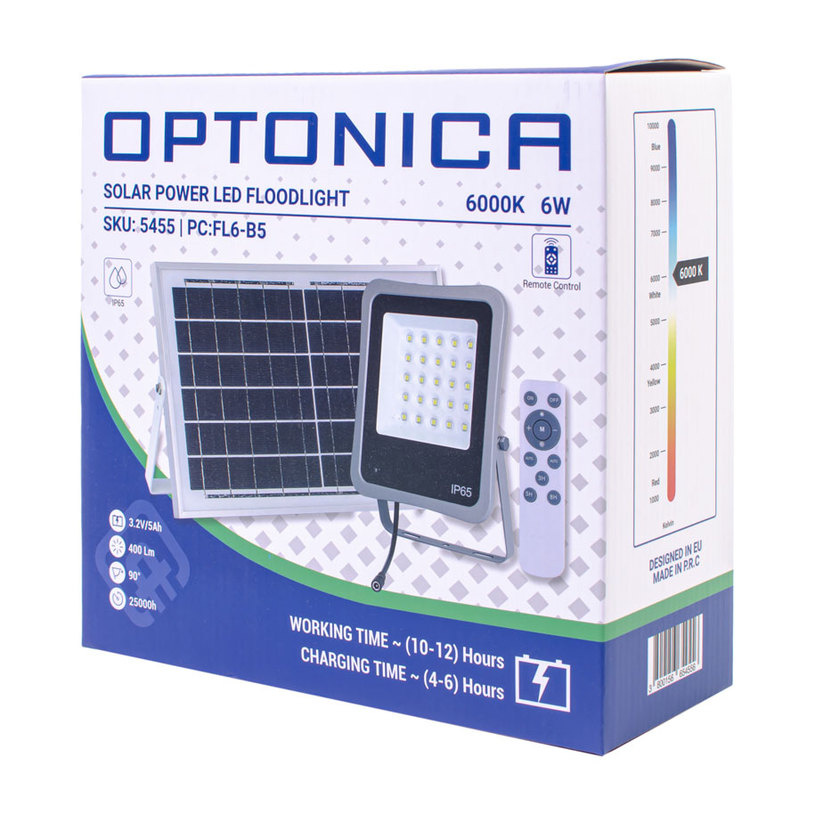 LED СОЛАРЕН ПРОЖЕКТОР 6W 6K OPTONICA LED СОЛАРЕН ПРОЖЕКТОР 6W 6K OPTONICA