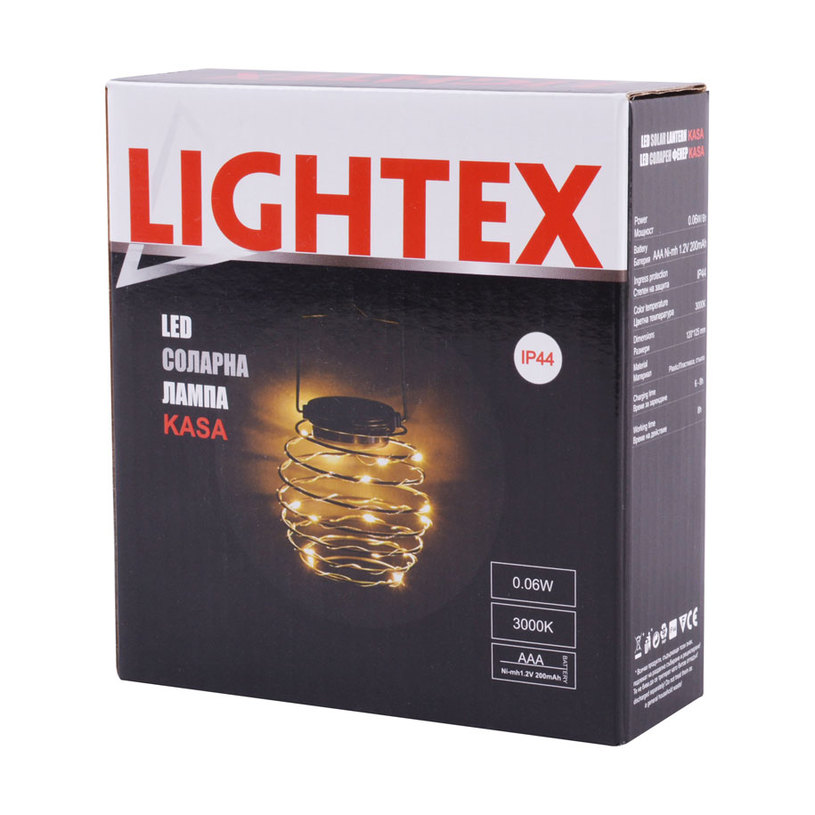 LED СОЛАРЕН ФЕНЕР 0.06W 3K IP44 LIGHTEX LED СОЛАРЕН ФЕНЕР 0.06W 3K IP44 LIGHTEX