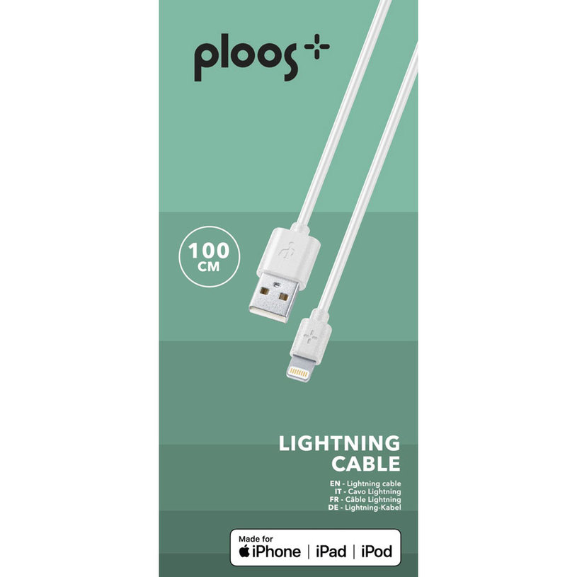 КАБЕЛ LIGHTNING 1M БЯЛ КАБЕЛ LIGHTNING 1M БЯЛ