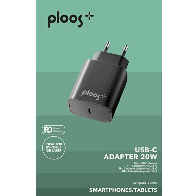 ЗАРЯДНО 220V USB-C 20W ЧЕРНО ЗАРЯДНО 220V USB-C 20W ЧЕРНО