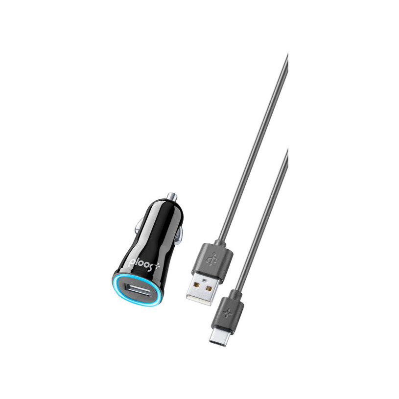 ЗАРЯДНО ЗА КОЛА 12V USB-C 2A ЧЕРНО ЗАРЯДНО ЗА КОЛА 12V USB-C 2A ЧЕРНО