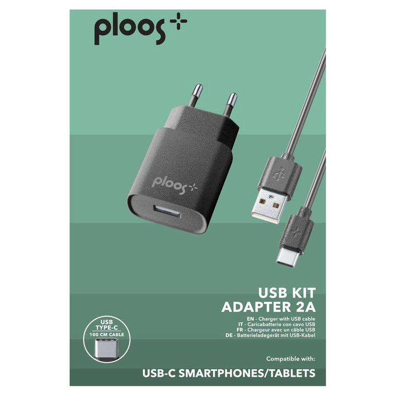 ЗАРЯДНО 220V USB-C 2A ЧЕРНО ЗАРЯДНО 220V USB-C 2A ЧЕРНО