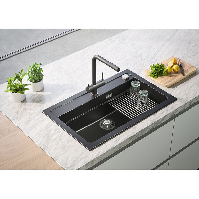 **КУХНЕНСКА МИВКА ATROX 40 ЧЕРНА @ **КУХНЕНСКА МИВКА ATROX 40 ЧЕРНА @