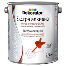 DEKORATOR ЕКСТРА АЛКИДНА RAL 1018 2.5 L DEKORATOR ЕКСТРА АЛКИДНА RAL 1018 2.5 L