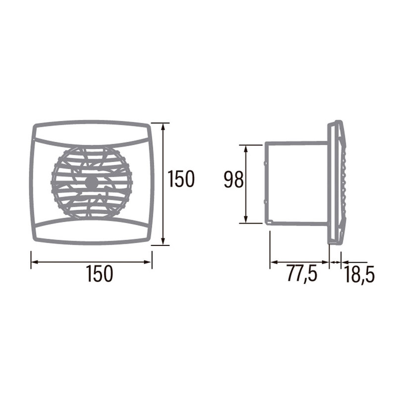 ВЕНТИЛАТОР БАНЯ CATA UC 10 STD BLACK ВЕНТИЛАТОР БАНЯ CATA UC 10 STD BLACK