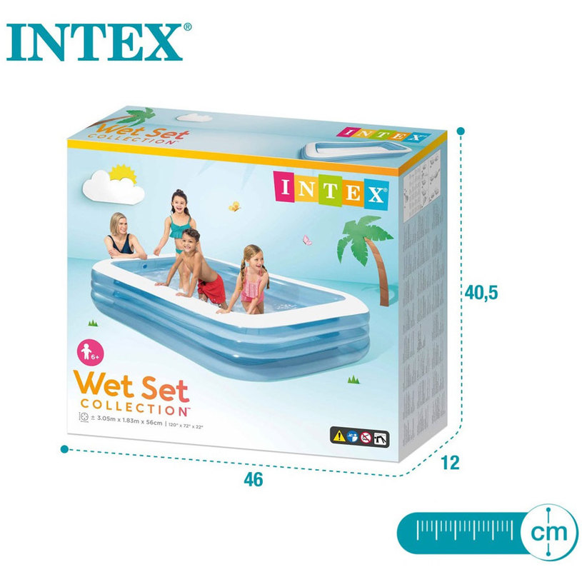 $$БАСЕЙН 305X183X56CM SWIM FAMILY 58484 $$БАСЕЙН 305X183X56CM SWIM FAMILY 58484