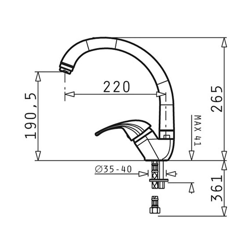 090913401 СМЕСИТЕЛ ЗА КУХНЯ MEZZO БЕЖ 090913401 СМЕСИТЕЛ ЗА КУХНЯ MEZZO БЕЖ