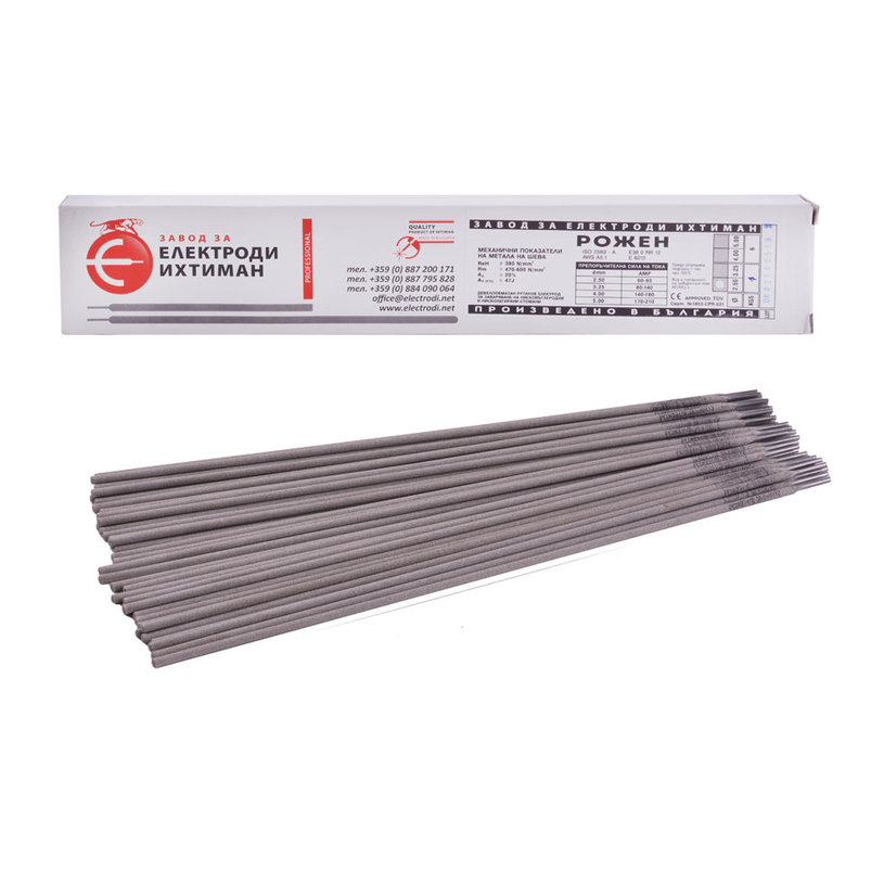 ЕЛЕКТРОДИ РУТИЛОВИ РОЖЕН Ф 2.5Х350 1 KG ЕЛЕКТРОДИ РУТИЛОВИ РОЖЕН Ф 2.5Х350 1 KG