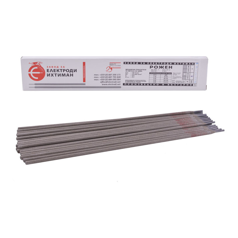 ЕЛЕКТРОДИ РУТИЛОВИ РОЖЕН Ф 3.2Х350 1 KG ЕЛЕКТРОДИ РУТИЛОВИ РОЖЕН Ф 3.2Х350 1 KG