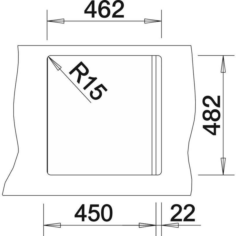КУХНЕНСКА МИВКА TIPO 45 48Х50 СМ МАТ^^ КУХНЕНСКА МИВКА TIPO 45 48Х50 СМ МАТ^^