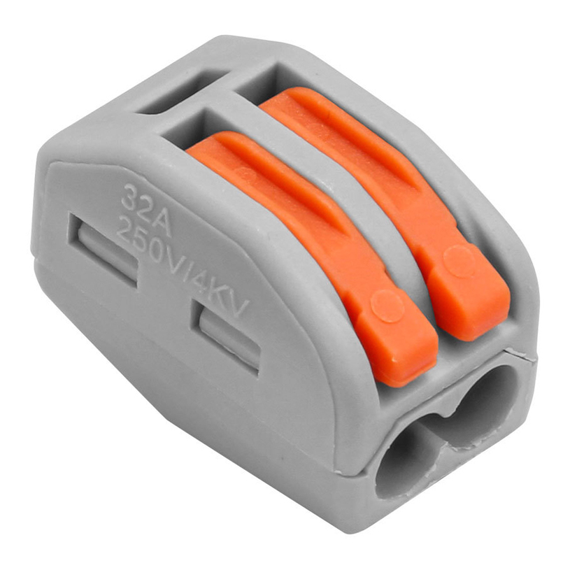 БЪРЗА КЛЕМА 2P - КУТИЯ 100 БР БЪРЗА КЛЕМА 2P - КУТИЯ 100 БР