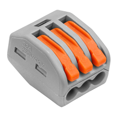 БЪРЗА КЛЕМА 3P - КУТИЯ 100 БР БЪРЗА КЛЕМА 3P - КУТИЯ 100 БР