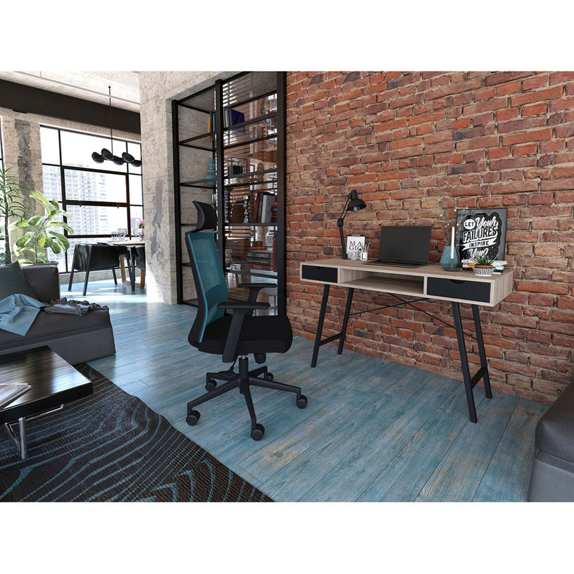 БЮРО SHAPE A 120/48/76 ДЪБ/ЧЕРЕН МЕТАЛ БЮРО SHAPE A 120/48/76 ДЪБ/ЧЕРЕН МЕТАЛ