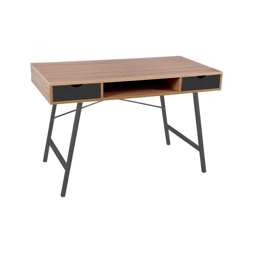 БЮРО SHAPE A 120/48/76 ДЪБ/ЧЕРЕН МЕТАЛ БЮРО SHAPE A 120/48/76 ДЪБ/ЧЕРЕН МЕТАЛ