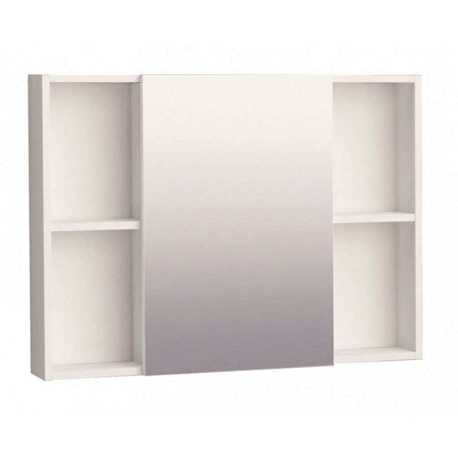 Шкаф за баня с огледало INTER CERAMIC КАРОЛАН ICMC 6014-80, 80 см, PVC, бял