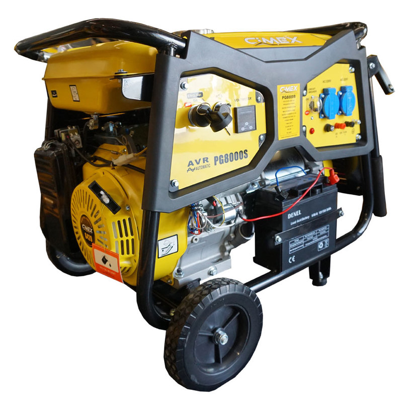 CIMEX БЕНЗ. ГЕНЕРАТОР 6.5KW PG8000S, AVR CIMEX БЕНЗ. ГЕНЕРАТОР 6.5KW PG8000S, AVR