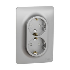 КОНТАКТ ДВОЕН ШУКО 16A АЛУМИНИЙ UNICA КОНТАКТ ДВОЕН ШУКО 16A АЛУМИНИЙ UNICA