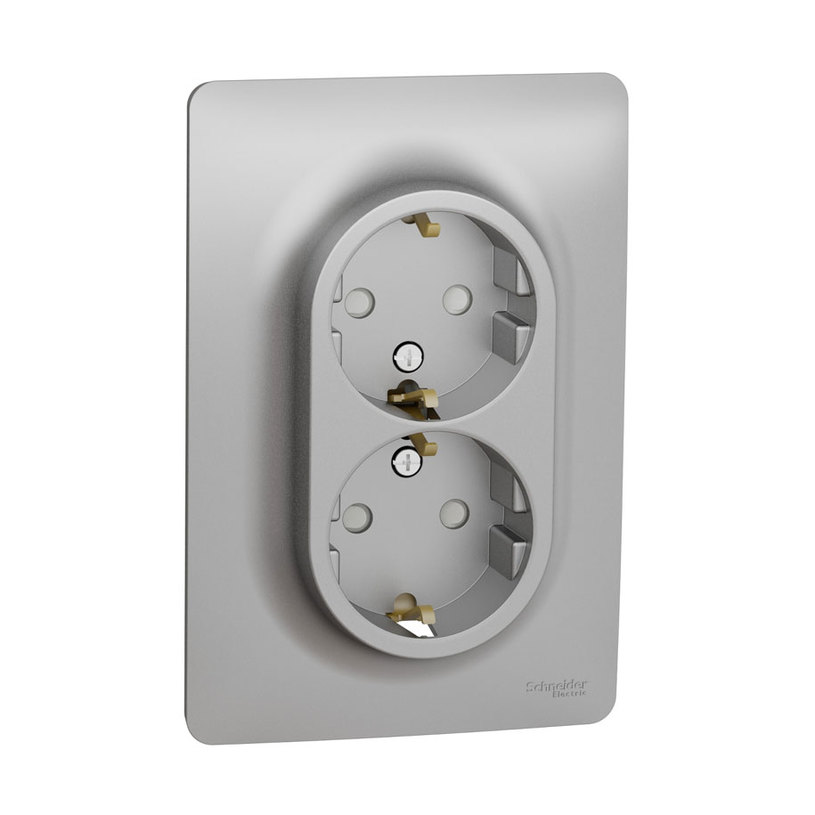 КОНТАКТ ДВОЕН ШУКО 16A АЛУМИНИЙ UNICA КОНТАКТ ДВОЕН ШУКО 16A АЛУМИНИЙ UNICA