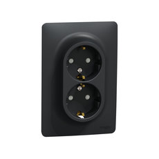 КОНТАКТ ДВОЕН ШУКО 16A АНТРАЦИТ UNICA КОНТАКТ ДВОЕН ШУКО 16A АНТРАЦИТ UNICA