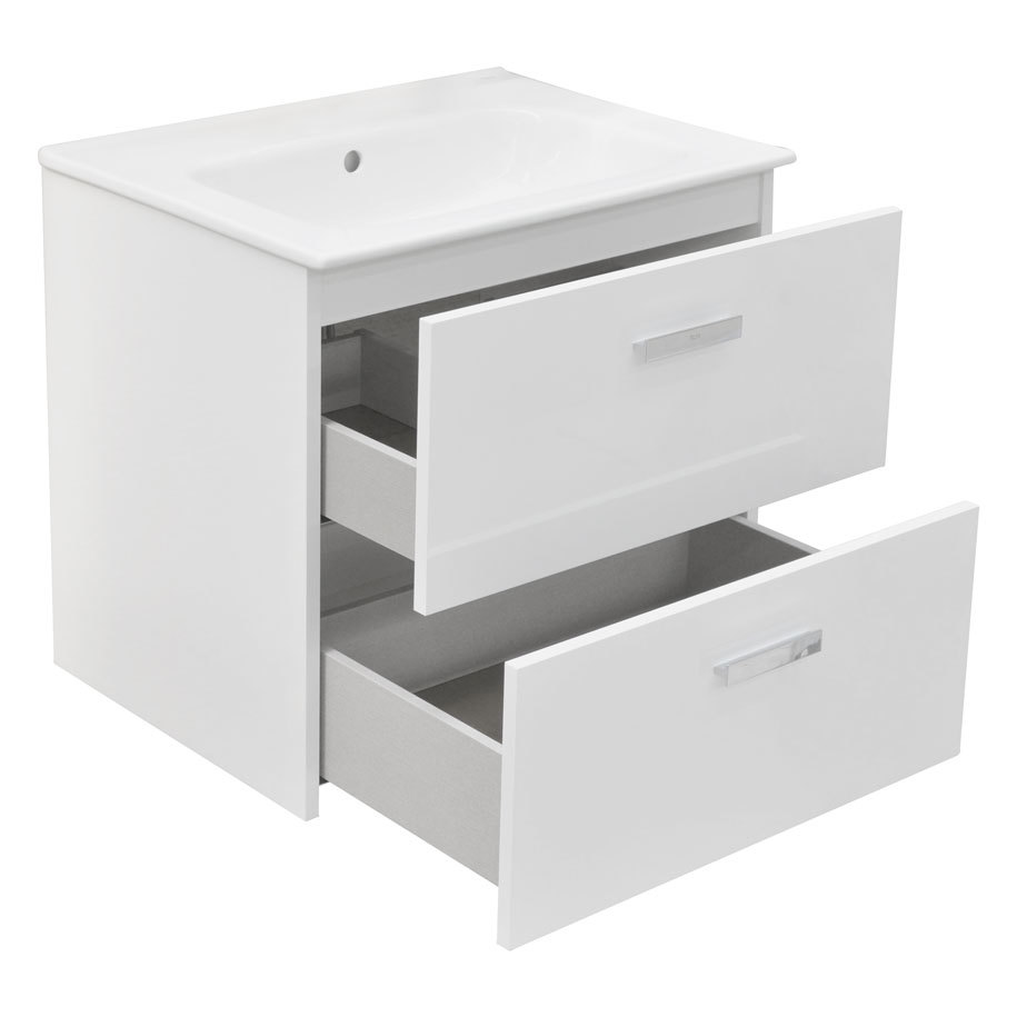 Compact 60.5 cm width for a typical bathroom