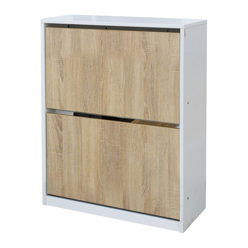 ШКАФ ЗА ОБУВК 2ВРАТИ 64х26х83 БЯЛ/СОНОМА ШКАФ ЗА ОБУВК 2ВРАТИ 64х26х83 БЯЛ/СОНОМА