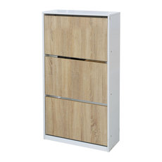 ШКАФ ЗА ОБУВК 3ВРАТИ 64х26х121 БЯЛ/СОНОМ ШКАФ ЗА ОБУВК 3ВРАТИ 64х26х121 БЯЛ/СОНОМ