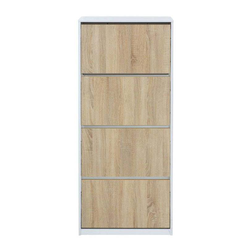 ШКАФ ЗА ОБУВК 4ВРАТИ 64х26х159 БЯЛ/СОНОМ ШКАФ ЗА ОБУВК 4ВРАТИ 64х26х159 БЯЛ/СОНОМ