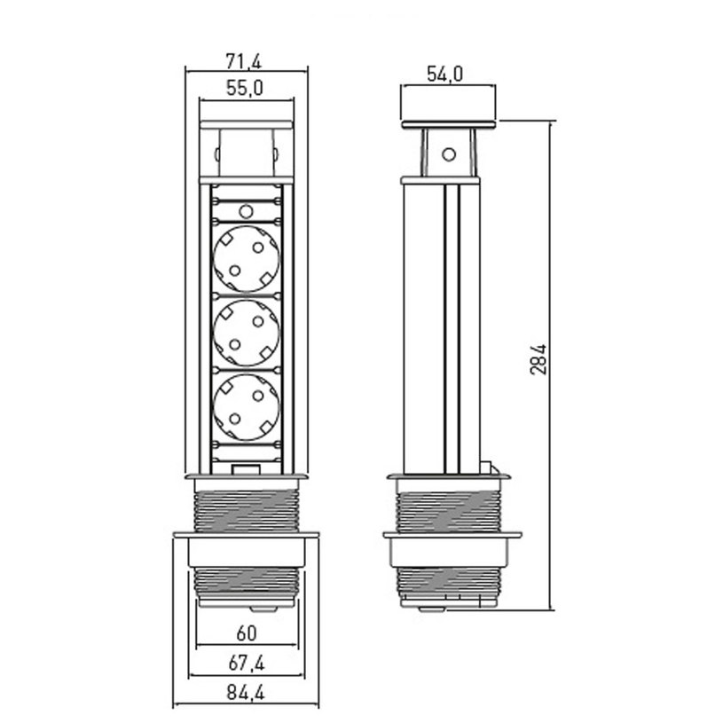 РАЗКЛОНИТЕЛ ЗА ВГРАЖД. ВЕРТ 3ГН С КАБЕЛ РАЗКЛОНИТЕЛ ЗА ВГРАЖД. ВЕРТ 3ГН С КАБЕЛ