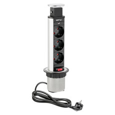 РАЗКЛОНИТЕЛ ЗА ВГРАЖДАНЕ 3 ГНЕЗДА С КАБЕЛ СРЕБРИСТ GTV РАЗКЛОНИТЕЛ ЗА ВГРАЖДАНЕ 3 ГНЕЗДА С КАБЕЛ СРЕБРИСТ GTV