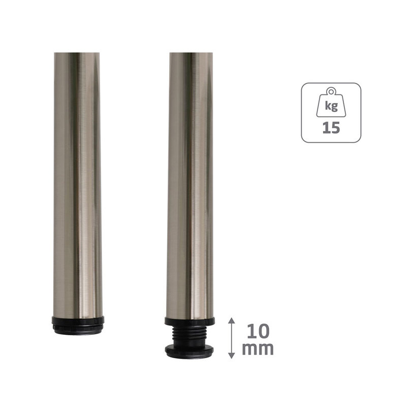 КРАК ЗА МАСА 710 ММ, САТЕН НИКЕЛ, Ф60 ММ КРАК ЗА МАСА 710 ММ, САТЕН НИКЕЛ, Ф60 ММ