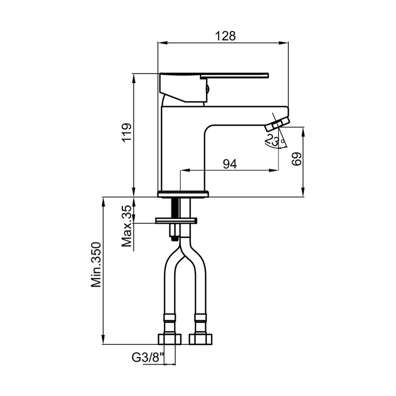 СМЕСИТЕЛ NOTUS ЗА УМИВ. WQ3W1NT00040004 СМЕСИТЕЛ NOTUS ЗА УМИВ. WQ3W1NT00040004