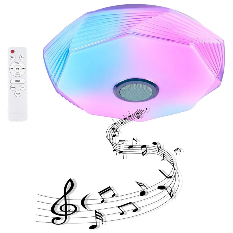 LED ПЛАФОН 72W МУЗИКАЛЕН RGB D-IL^^ LED ПЛАФОН 72W МУЗИКАЛЕН RGB D-IL^^