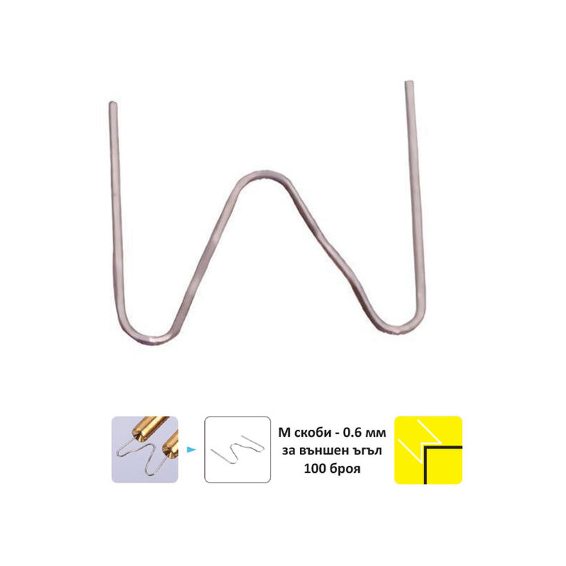 NEXTOOL СКОБИ ЗА ПЛАСТМАСА ТИП М 100БР NEXTOOL СКОБИ ЗА ПЛАСТМАСА ТИП М 100БР