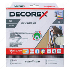 УПЛЪТНИТЕЛ ЗА ПРОЗОРЦИ БЯЛ DECOREX УПЛЪТНИТЕЛ ЗА ПРОЗОРЦИ БЯЛ DECOREX