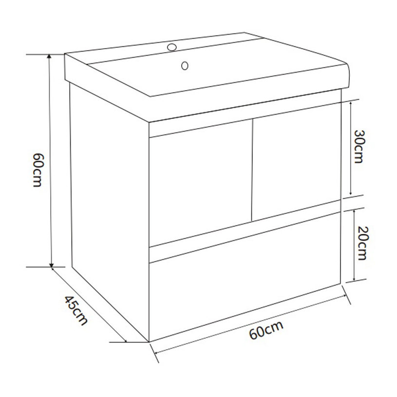 #ШКАФ С УМИВАЛНИК ЛОРИС PVC 6060^^ #ШКАФ С УМИВАЛНИК ЛОРИС PVC 6060^^