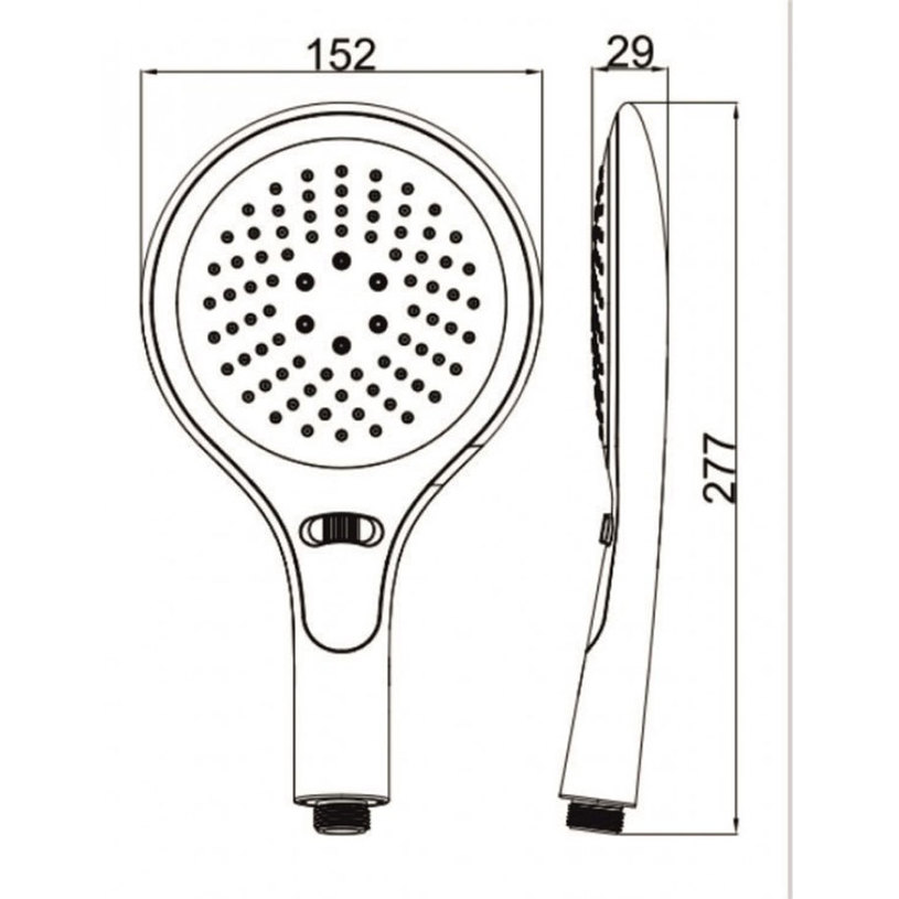 ДУШ СЛУШАЛКА 3Ф БЯЛА 7316W ДУШ СЛУШАЛКА 3Ф БЯЛА 7316W